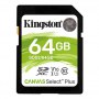 Kingston | Canvas Select Plus | UHS-I | 64 GB | SDXC | Flash memory class 10 - 2